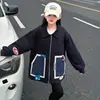 Jaqueta com Capuz Feminina Primavera e Outono 2026 Novo Estilo Coreano Casaco Xadrez para Meninas Mais Velhas, Roupas da Moda e Descoladas Estilo Americano