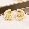 Pendientes de Caracola Geométrica de Aguja Plateada Pendientes Versátiles Transfronterizos Elegantes Exagerados Europeos y Americanos Diseño de Nicho Pendientes de Alta Gama para Mujer