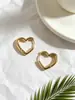 Aretes de Amor con Forma de Corazón Estilo Coreano para Mujer, Nuevo Diseño de Moda, Estilo Minimalista de Alta Gama, Aretes de Comercio Exterior
