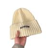 Sombrero de Lana Japonés para Mujer Cabeza Grande Cara Pequeña Exterior Invierno Cálido Protección para las Orejas Montón Sombrero Tejido para Hombre