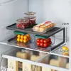 Estante de Almacenamiento para Refrigerador Congelador Estante Divisor Interno Estante en Capas para Refrigerador Congelador para Preparación de Comidas Sobras Estante de Almacenamiento Multicapa