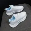 Moda Nueva Primavera y Otoño Estilo Coreano Malla Transpirable Tejido Fly Zapatos de Mujer Suela Suave Estudiante Versátiles Zapatos Casuales Zapatos de Correr para Mujer