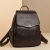 Mochila de Canguro con Corazón de Melocotón Recortado, Mochila Escolar para Mujer de Cuero de Vaca Encerado Retro con Corazón y Perla, Mochila de Viaje Práctica para Mamá