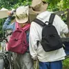 Mochila Urbana Estilo Japonés Color Sólido Nueva Moda Tendencia Fresca Tela de Nylon Repelente al Agua Casual Artística Personalidad Simple