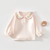 Camiseta Base Manga Longa para Bebê Menina Jq Jingqi 2026 Nova Roupa Estilosa para Primavera e Outono