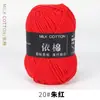 Hilo de Algodón Leche de 4 Hebras Bola de Lana para Bebé Grosor Medio Bufanda para Muñeca Tejida a Crochet Paquete de Materiales para Tejido Manual DIY Ramo Al por Mayor