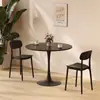 Mesa redonda de balcón blanca de estilo nórdico, moderna, para discusiones, juego de mesa y sillas para cafeterías de té con leche y café, mesa de comedor tulipán