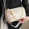 Versión Coreana Ins Bolso Tejido de Moda para Mujer 2025 Verano Nuevo Simple Moda Elegante Bolso de Hombro Tejido de Paja para Mujer