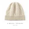 100% Cachemira Pura Sombrero de Cachemira para Mujer Estilo Otoño Nuevo Sombrero de Cachemira Cálido Estilo Casual para Exteriores Gorro de Punto Versátil