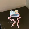 Gorro con Capucha de Peluche Hecho a Mano 13cm Oso Autocrítico Gorro Original Muñeco de Dibujos Animados Accesorios de Ganchillo Muñeca Decorativa Ropa para Muñeca