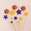 Celebridade da internet cartão de inserção de bolo de basquete cena de basquete bolo de aniversário inserir vestido acessórios de inserção de bandeira moldura de cesta para vestir para assar