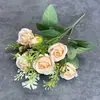 Simulação de 10 Buquês de Rosas Decoração de Casamento Decoração de Casa Fotografia Ornamentos de Flores Artificiais de Alta Qualidade Atacado