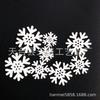 Decoração de Natal artesanal de origem direta de fábrica 20MM25MM30MM35MM madeira floco de neve branco lascas de madeira