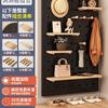 Estantería de pared para equipo deportivo de yoga en casa, tablero de cueva de madera maciza para fitness, estante de almacenamiento en pared