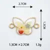 Pulsera Collar Colgante Accesorios DIY Materiales Nueve Estilos Mariposa Aleación Conector Doble Colgante Joyería