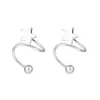 Pendientes de Aleación de Alta Gama Sencillos de Temperamento Caliente de AliExpress ins Moda Sencilla Corazón Estrella Pendientes para Mujer
