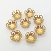 100 Piezas/Paquete Metal Flor Forma Pequeña Flor de Cinco Hojas Base Accesorios para Aretes Accesorios para Joyería DIY