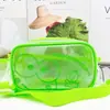 Nova Bolsa de Armazenamento Cartoon Cor Gelatina para Meninas com Compartimentos de Alta Qualidade para Cosméticos, Artigos de Higiene Pessoal e Papelaria, Transversal, Removível