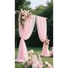 Cortina de Gasa de Malla Blanca Transfronteriza Utilería para Diseño de Lugar para Fiesta de Boda al Aire Libre Ramo Arco de Boda Cortina de Boda