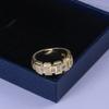 Nuevos Anillos Más Vendidos Fuera de las Estanterías: Anillos de Personalidad de Moda Europea y Americana Chapados en Cobre Dorado con Circonita Incrustada para Mujeres, Joyería Transfronteriza