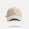 Gorra de béisbol de ala ancha y cabeza grande con corte profundo para mujer, gorra con letras bordadas que muestran el rostro, gorra pequeña con protector solar para hombre, sombrero parasol