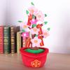 Flores de Año Nuevo Florecen y Ricos Adornos del Festival de Primavera Tela Decorativa Árbol de Flor de Durazno Árbol de Kumquat en Maceta Escena de Diseño Artículos de Año Nuevo