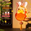 Linternas de Conejo del Festival de Medio Otoño, Linternas Hechas a Mano para Niños, Kits de Materiales DIY, Linternas de Palacio Portátiles con Luz, Artículos Pequeños para Puestos de Mercado