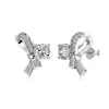 Conjunto de Pulsera y Collar de Plata de Ley 925 Más Vendido Transfronterizo, Lujo Ligero, Artesanía Exquisita, Conjunto Único de Pulsera de Trébol de Cuatro Hojas y Lazo para Mezclar y Combinar