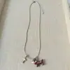 Delicado Collar con Colgante de Hueso de Dachshund Esmaltado de Colores para Niñas, Diseño Lindo y Único, Cadena de Clavícula de Moda