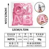 Parches de Tela Bordados con Lentejuelas Rojo Rosa, Letras y Números en Inglés, con Adhesivo Termofusible para Decoración de Ropa y Accesorios de Bolsos