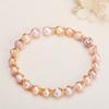 Pulsera de Cobre Chapado en Oro Caliente de Venta Transfronteriza con Perla Real Joyería Pulsera Perla de Agua Dulce Zhuji Regalo para Novia