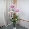 Gran simulación de gasa para decoración de ventanas, escenario de flores, diseño de actividades, decoración de jardín, simulación de flores grandes, traje al por mayor