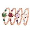 Reloj de Pulsera de Cuarzo para Mujer con Incrustaciones de Diamantes y Calcedonia, Muy Popular en Tiktok, Reloj de Cuarzo de Moda de Lujo Ligero para Mujer, Venta al por Mayor de Comercio Exterior