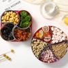 Prato de Frutas Multicompartimento para Casa, Caixa de Lanches com Tampa, Caixa Dividida para Frutas Secas e Doces, Plástico Estilo Escandinavo para Casa