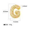 Xi Yin Transfronterizo Europa y América ins Moda Personalidad Hip Hop Colgante Perforado Cobre Microincrustado Circonita Colgante de Cobre de 26 Letras