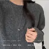 Collar de Calabaza con Colgante Largo de Estilo Frío Simple para Mujer, Nicho de Lujo Ligero de Alta Gama, Cadena Clavicular Versátil 2025 Nuevo Estilo
