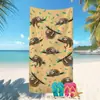 Toalla de Baño Sencilla Popular Transfronteriza Temu para Vacaciones en la Costa, Toalla de Playa Absorbente de Fibra Ultrafina con Estampado de Dibujos Animados para Niños