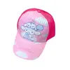 Boné de beisebol com estampa de desenho animado transfronteiriço, chapéu de sol para meninos e meninas, boné com proteção solar de comércio exterior, boné de rede fina infantil para meninas