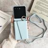 Funda Adecuada para Teléfono Móvil Plegable Moto Razr50/60Ultra con Patrón de Grano Titular de Tarjeta Correa Diagonal Anti-Caída
