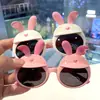 Gafas Niñas Dibujos Animados Suaves Gafas de Sol Polarizadas Infantiles Lindas Orejas de Conejo de Silicona Gafas de Sol HD de Conejito para Niñas
