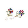 Personalidade europeia e americana Brincos de flores de diamante frescos e fofos Brincos de pérolas barrocas exageradas Brincos transfronteiriços para mulheres