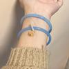 Pulsera de cascabeles antigua de verano círculo de perlas pulsera de flor pequeña un par de amigas paso a paso joyería de mano fabricantes al por mayor