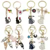 Llavero Creativo de Sailor Moon Gato Luna Llavero de Coche Dibujo Animado Lindo Colgante para Mochila de Pareja