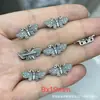 Colar Pulseira Botão Fivela de Prata Vintage Panax Notoginseng Plaqueta Fivela Acessórios para Joias DIY