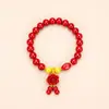 Pulsera de Cinabrio con Pixiu, Bajo Contenido, Regalo Estilo Chino, Popular Pulsera de Bolas de Cinabrio