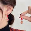 Aretes de Conejo de la Suerte de Estilo Chino para Mujer, Diseño Nicho, Aretes Elegantes y a la Moda al Por Mayor