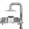 Brochetas de Barbacoa Estilo Coreano con Cubiertas de Vidrio para Mesa de Exterior e Interior, Tubos de Extracción de Humo y Extractor de Humo Montado en el Piso