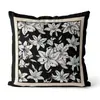Funda de Almohada Floral de Lujo Ligero Estilo Francés para Sofá y Cabecero de Cama del Hogar, Cojín Blanco y Negro, Venta al por Mayor de Cojines para Sofá de Sala de Estar
