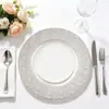 Plato de Cena Occidental de 13 pulgadas Diseño Retro Metálico Repujado Duradero y de Larga Duración Múltiples Colores Disponibles
