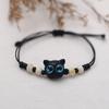Pulsera de cuentas de gato de ojos grandes retro linda, pulsera de diseño de nicho de estilo frío, pulsera de moda para combinar con todo para amigas, para mujer